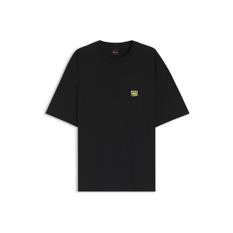 BOSS Cotton-jersey T-shirt with Brutalism artwork