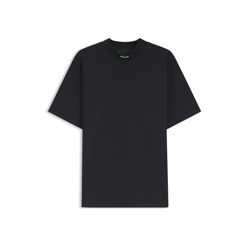 BOSS Relaxed-fit mock-neck T-shirt in stretch cotton