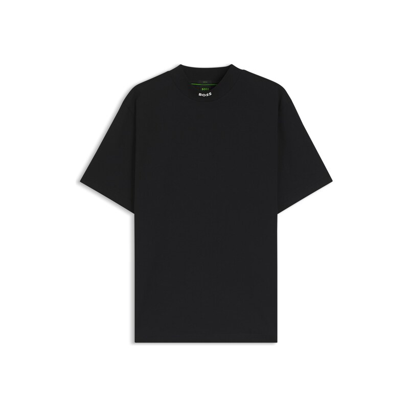 BOSS Relaxed-fit mock-neck T-shirt in stretch cotton