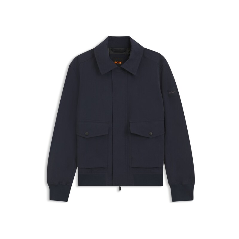 BOSS Water-repellent jacket in crinkle fabric