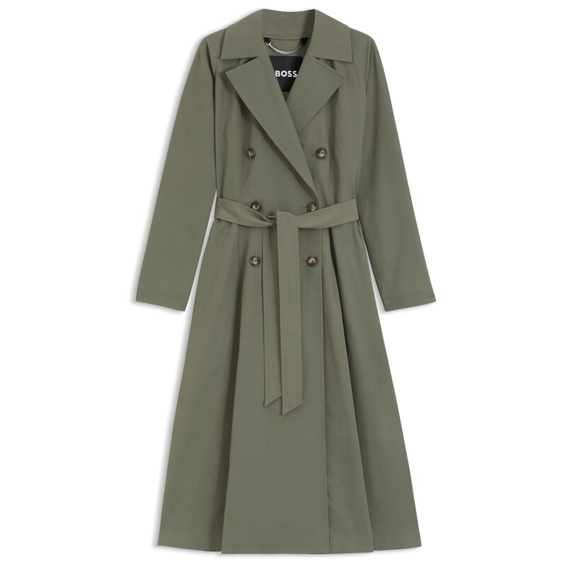 BOSS Water-repellent trench coat with belt