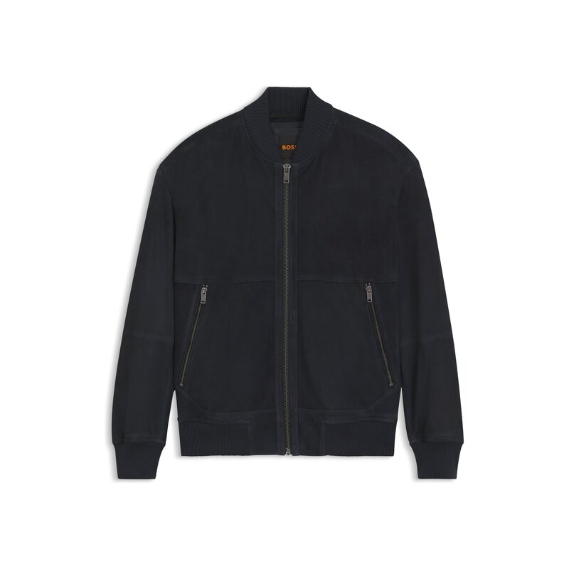 BOSS Relaxed-fit jacket in suede