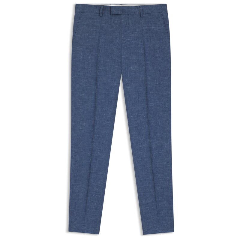BOSS ONE Slim-fit suit trousers in wool, silk and linen