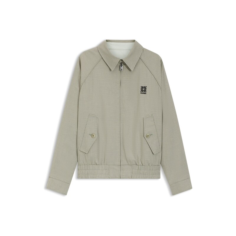 HUGO Harrington jacket with houndstooth pattern