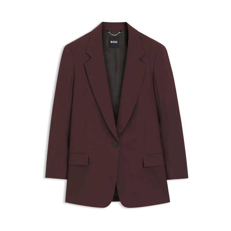 BOSS Relaxed-fit blazer in a virgin-wool blend