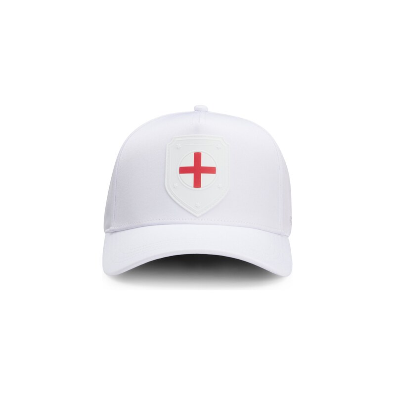 BOSS Logo cap in lustrous twill with country-flag badge