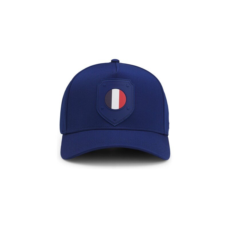 BOSS Logo cap in lustrous twill with country-flag badge