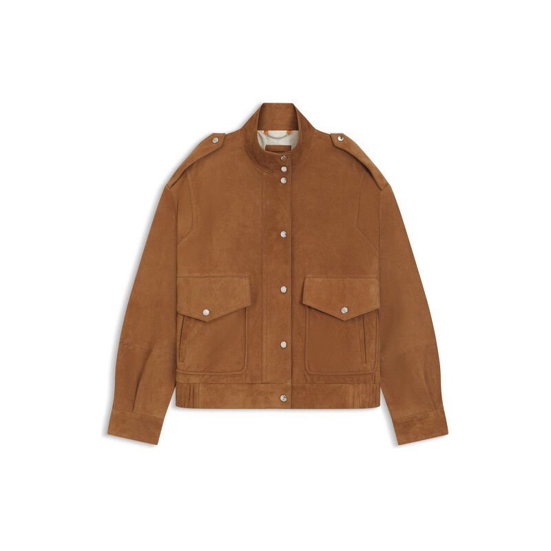 BOSS Suede bunda s blousonovým stylem v kůži