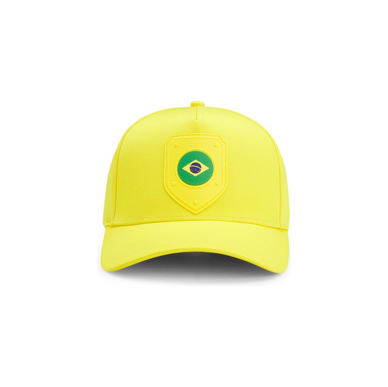 BOSS Logo cap in lustrous twill with country-flag badge