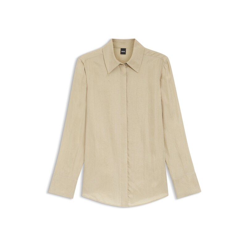 BOSS Regular-fit blouse with concealed closure