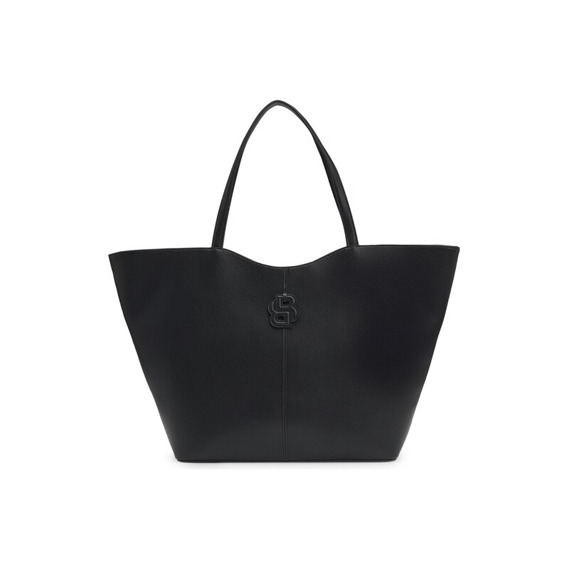 BOSS Grained tote bag with Double B monogram