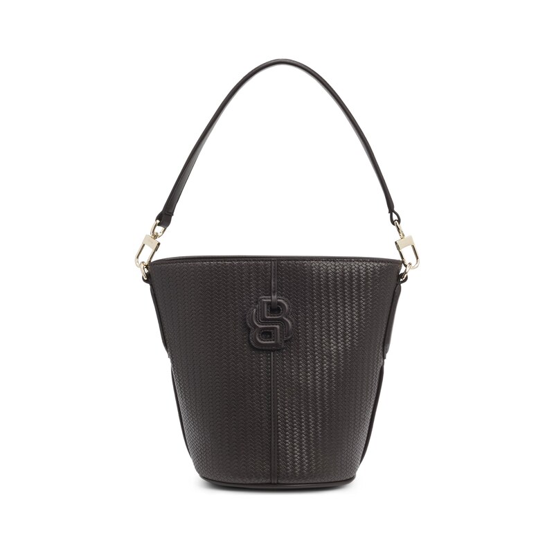 BOSS Woven-effect bucket bag with Double B monogram