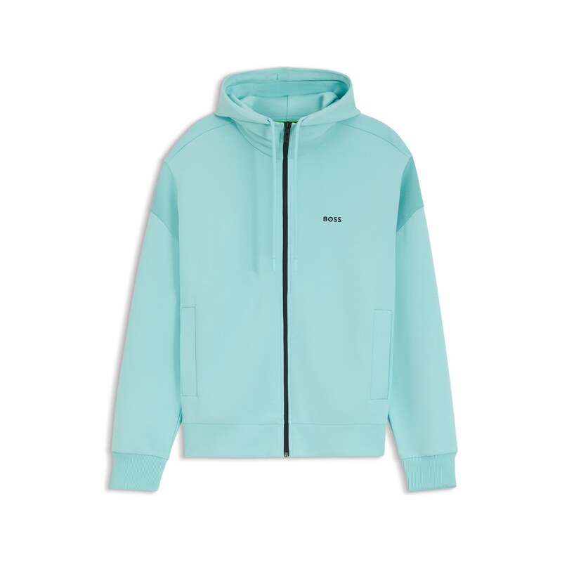 BOSS Regular-fit zip-up sweatshirt in spacer piqué