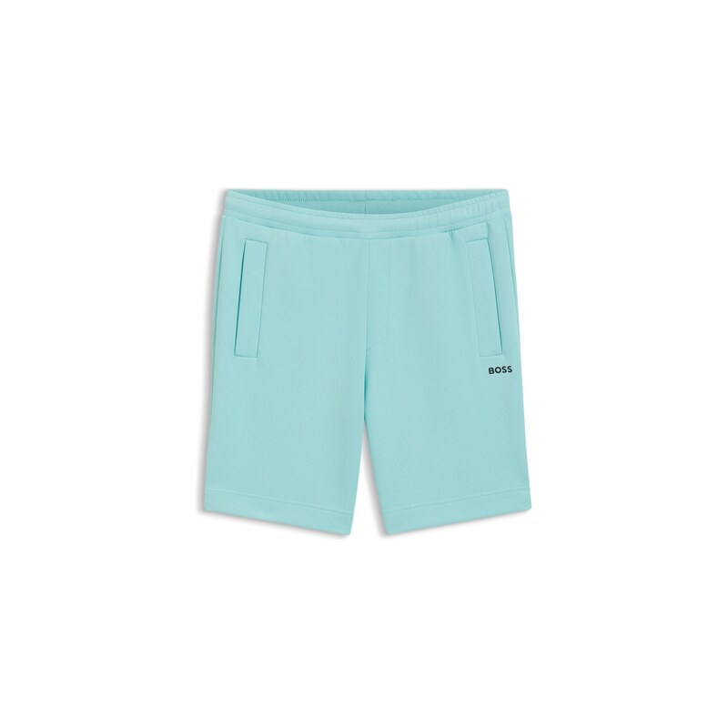 BOSS Logo-embroidered shorts in cotton-blend piqué jersey
