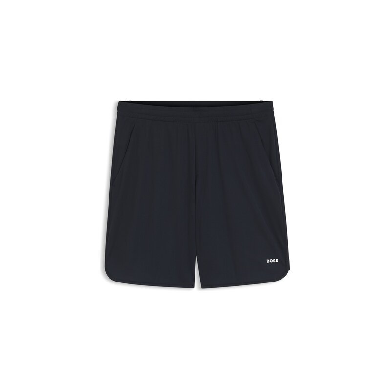 BOSS Active Stretch-fabric shorts with mesh pocket bags