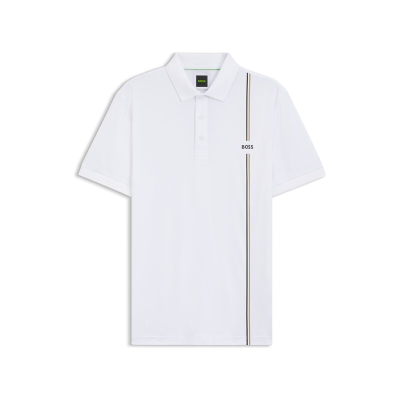 BOSS Active quick-dry polo shirt with signature stripe
