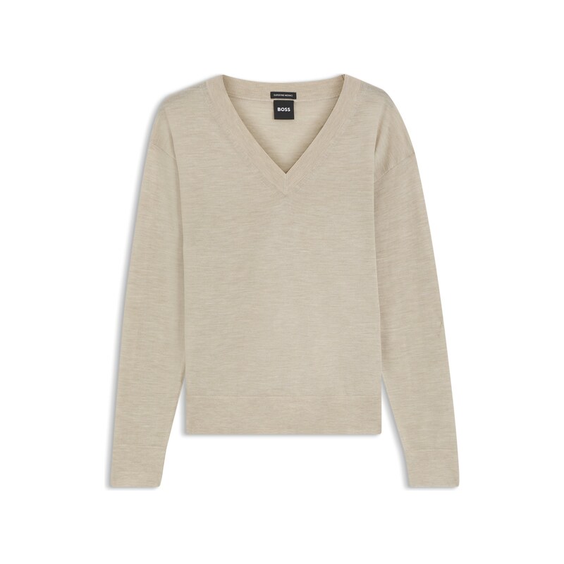 BOSS V-neck sweater in merino wool
