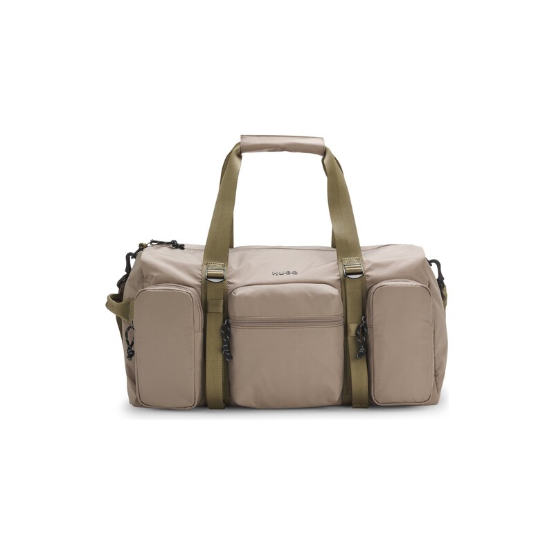 HUGO Holdall with silicone-print logo