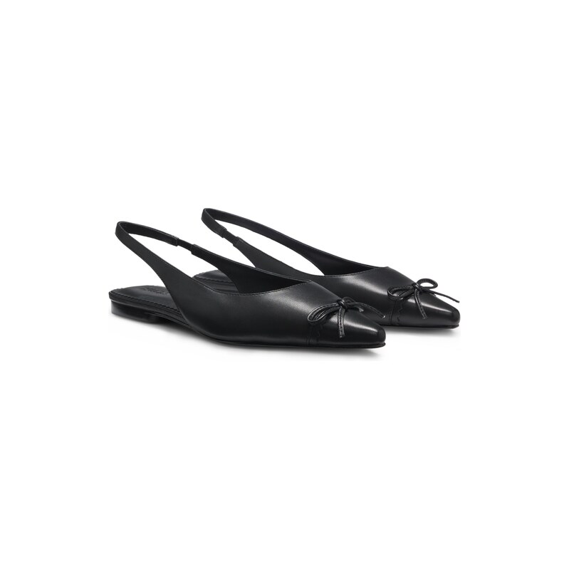 HUGO Slingback pumps in nappa leather with bow trim