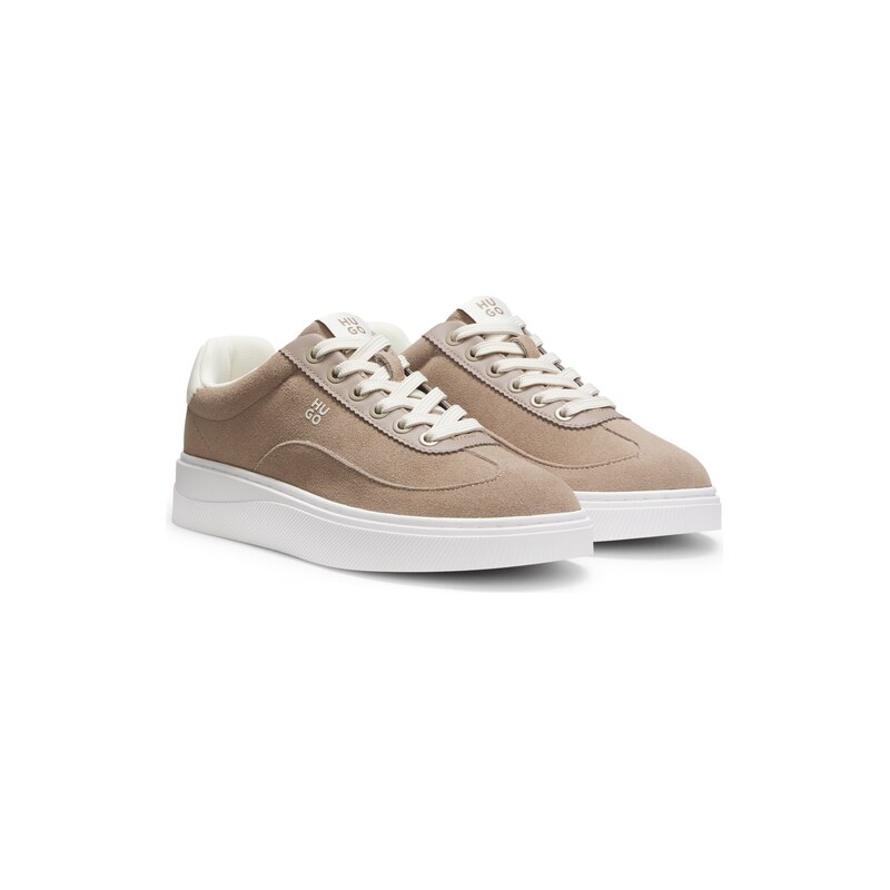 HUGO Suede trainers with stacked logos