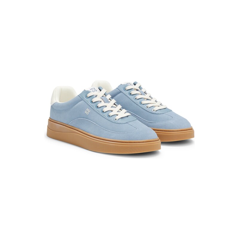 HUGO Suede trainers with stacked logos