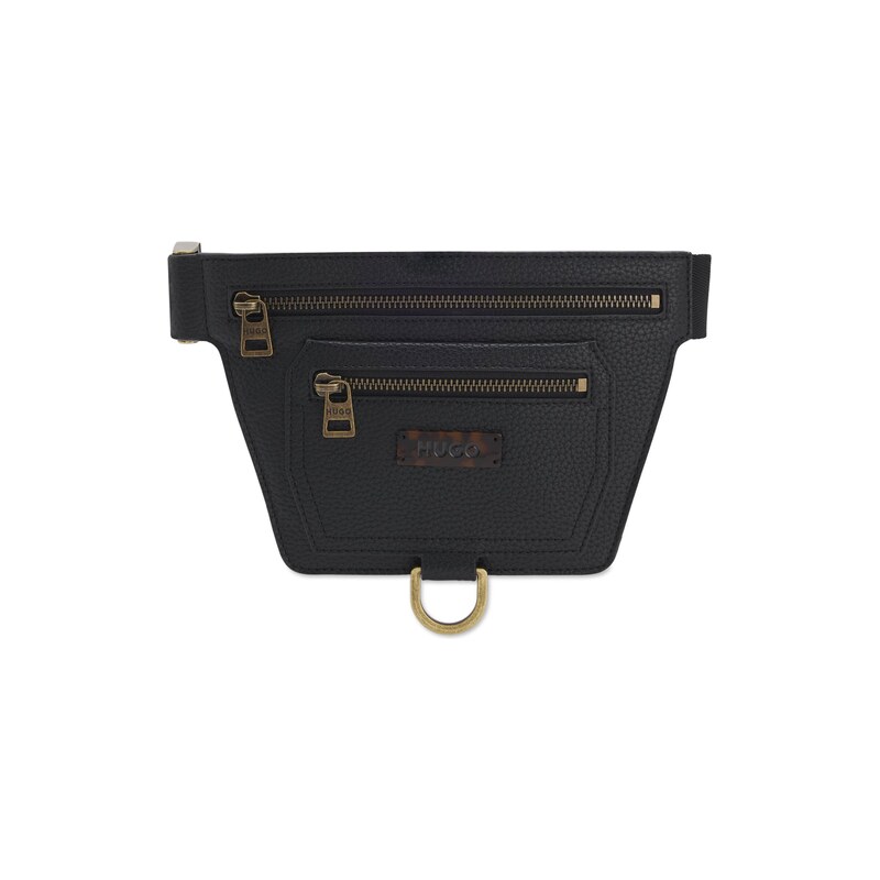 HUGO Grained belt bag with antique-gold-effect hardware