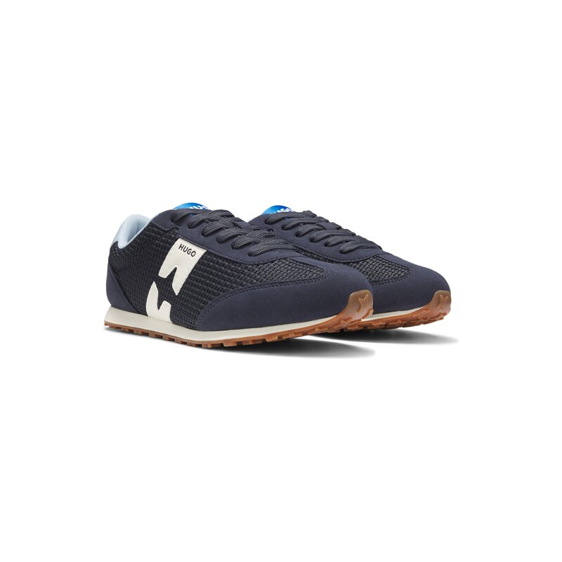 HUGO Mesh trainers with faux-suede trims