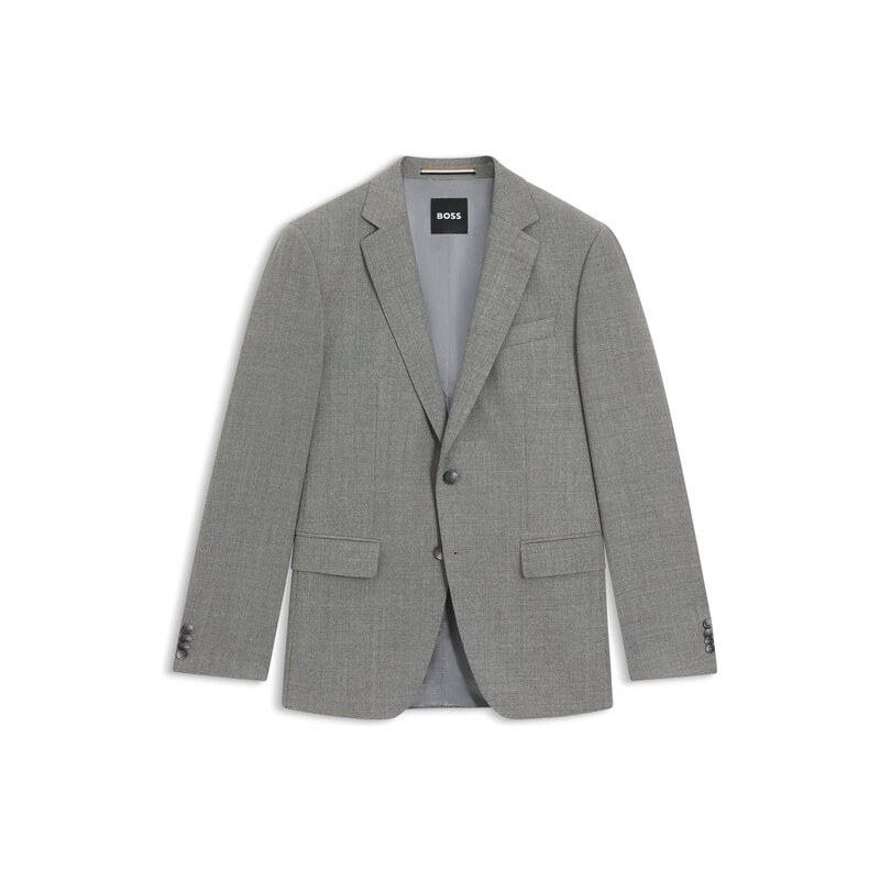 BOSS Slim-fit blazer in patterned stretch wool