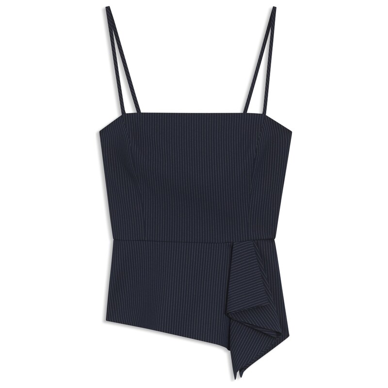 HUGO Pinstripe top with peplum hem