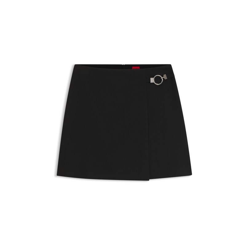 HUGO Wrap mini skirt with metal carabiner