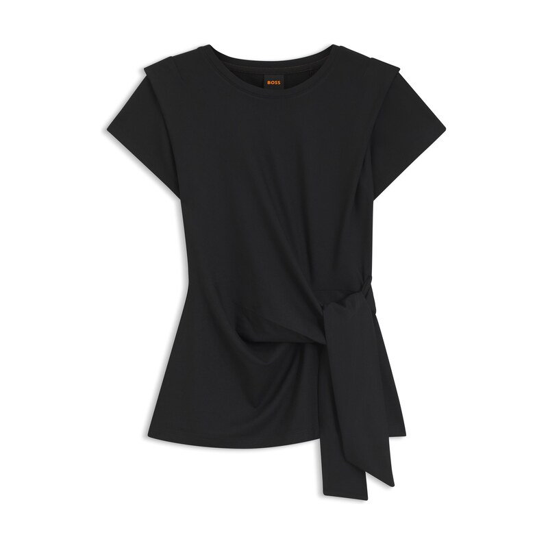 BOSS Fitted T-shirt with waist knot detail