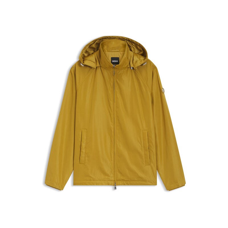 BOSS Regular-fit hooded jacket with water-repellent finish