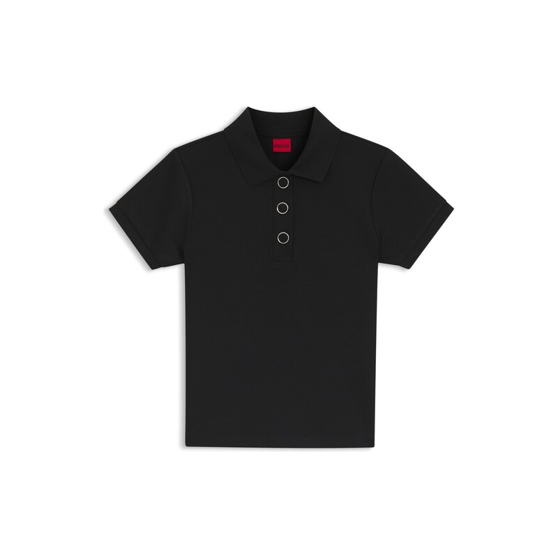 HUGO Slim-fit polo shirt with metal buttons