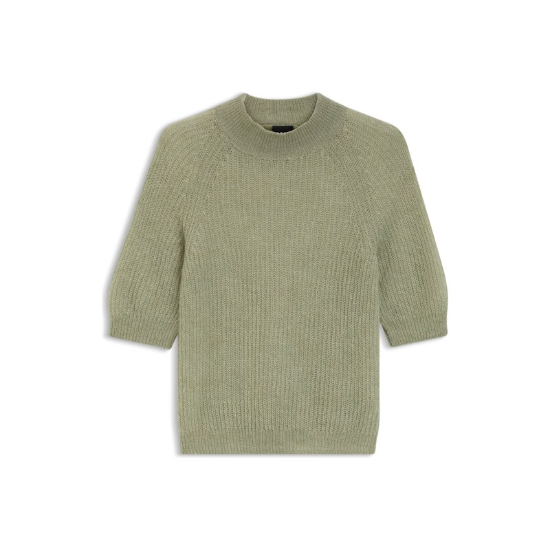 BOSS Knitted sweater in a ribbed alpaca blend
