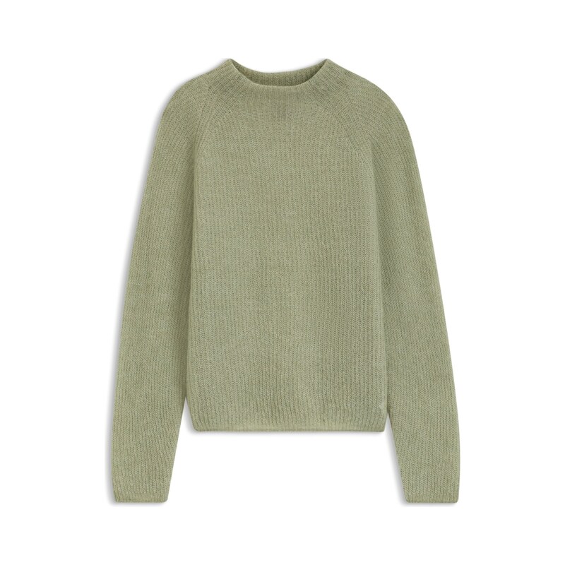 BOSS Alpaca-blend sweater with mock neckline