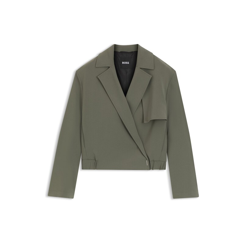 BOSS Relaxed-fit jacket in Japanese crepe