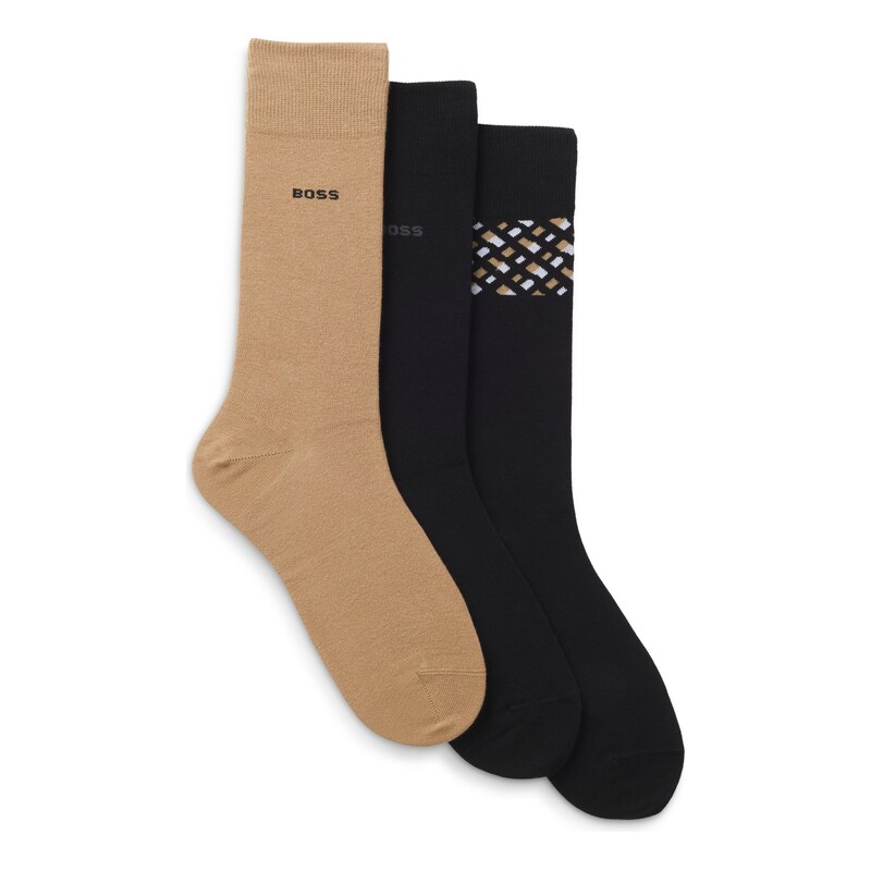 BOSS Gift-boxed three-pack of regular-length socks