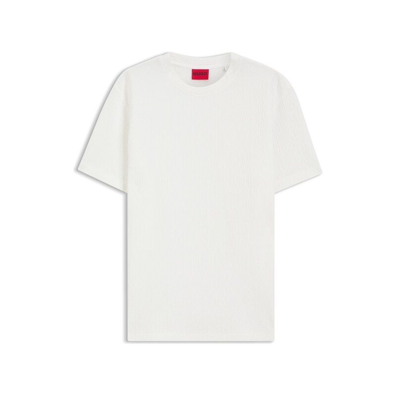 HUGO Cotton-blend T-shirt with creased effect