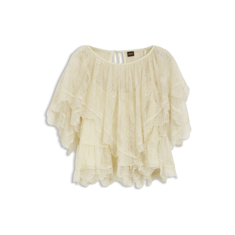 BOSS Mini cape blouse with lace trimmings