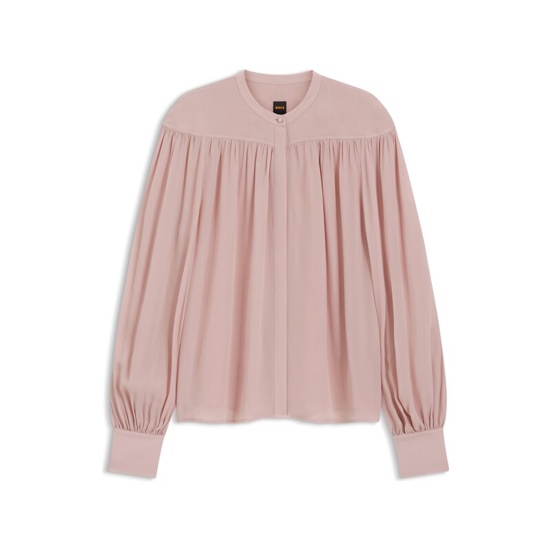 BOSS Relaxed-fit blouse in crepe de chine
