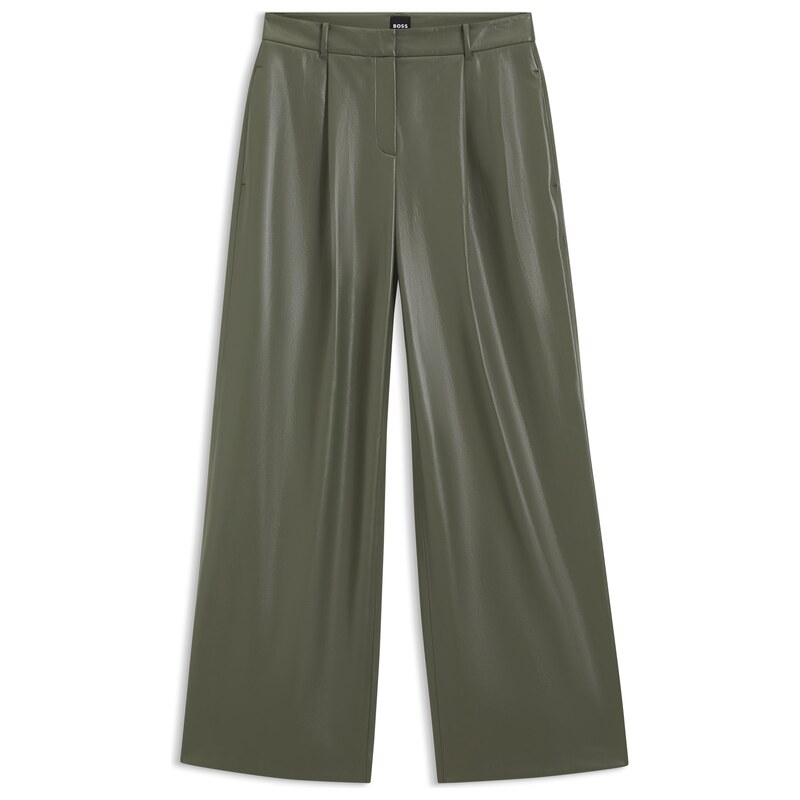 BOSS Wide-leg trousers in faux leather