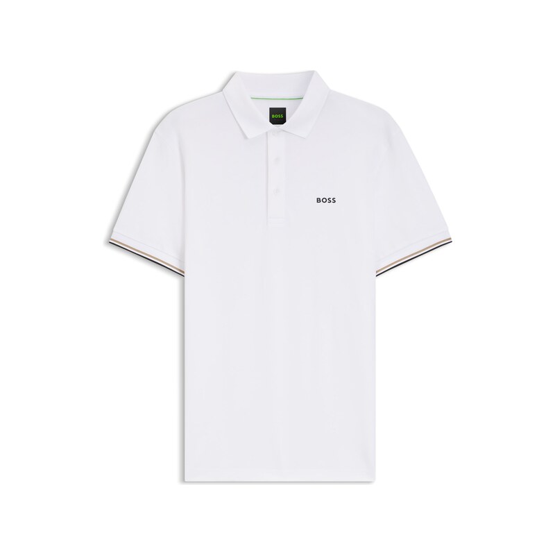 Active Slim-fit polo shirt with embossed tennis-ball pattern