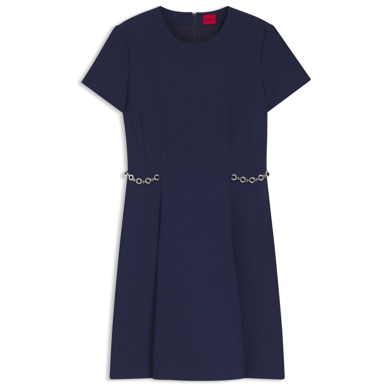 HUGO Flared dress with chain trims