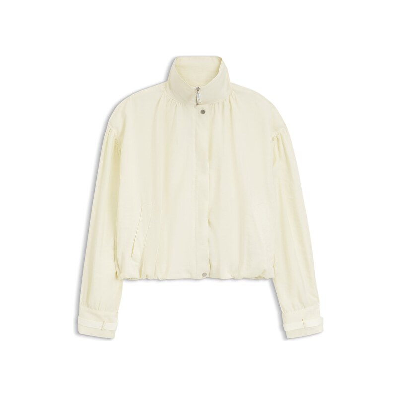 BOSS Relaxed-fit bomber jacket with stand collar