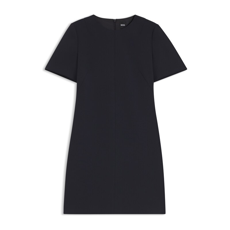 BOSS Short-sleeved dress in Japanese crepe