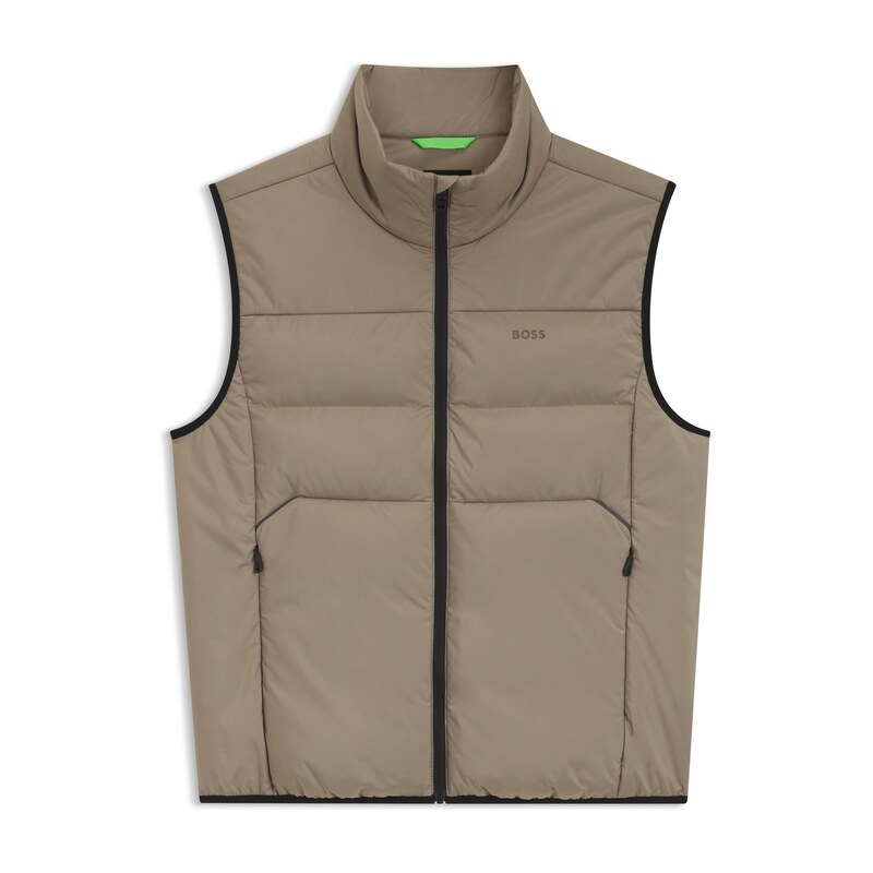 BOSS Regular-fit padded gilet with zipped pockets