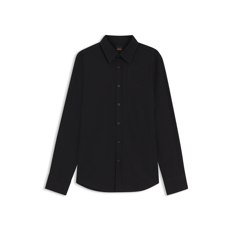 BOSS Regular-fit shirt in stretch-cotton dobby