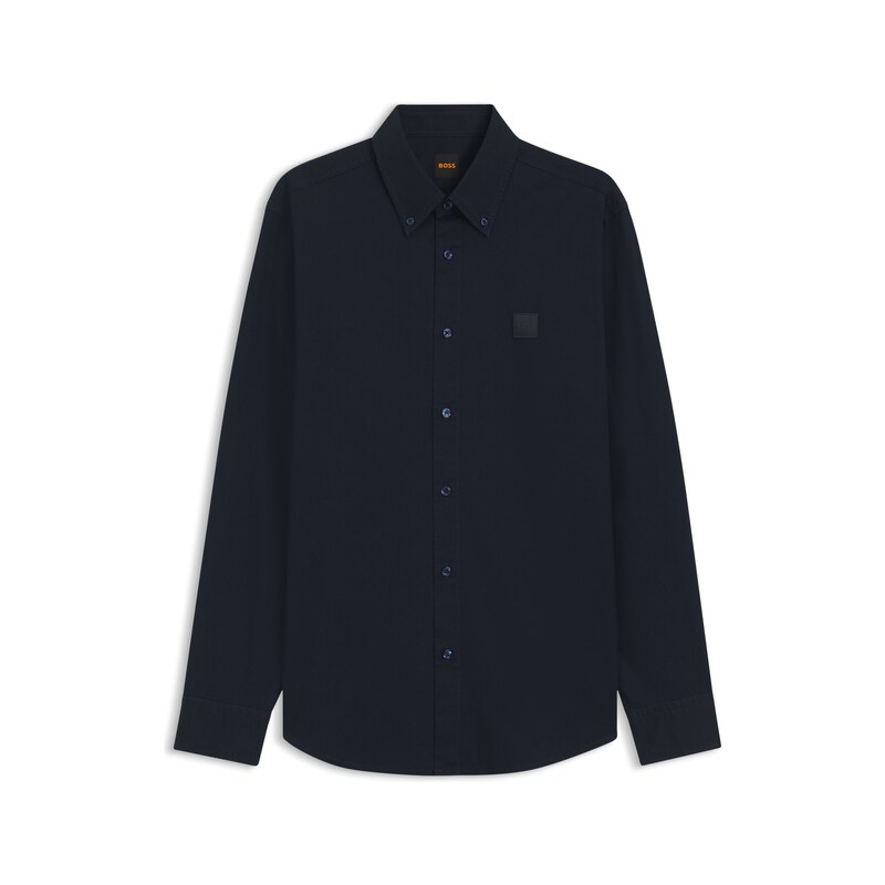 BOSS Regular-fit button-down shirt in cotton twill