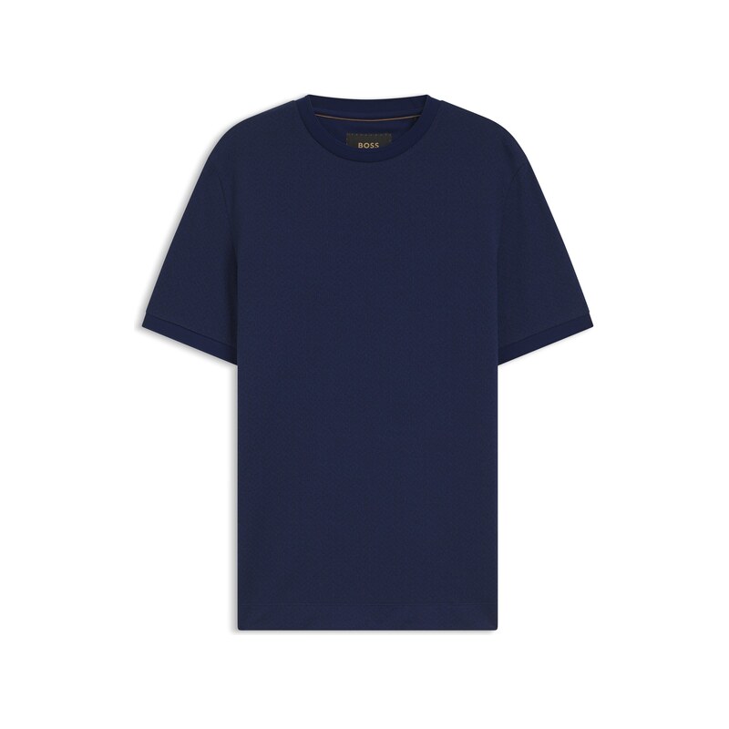 BOSS Regular-fit T-shirt in cotton-silk jacquard