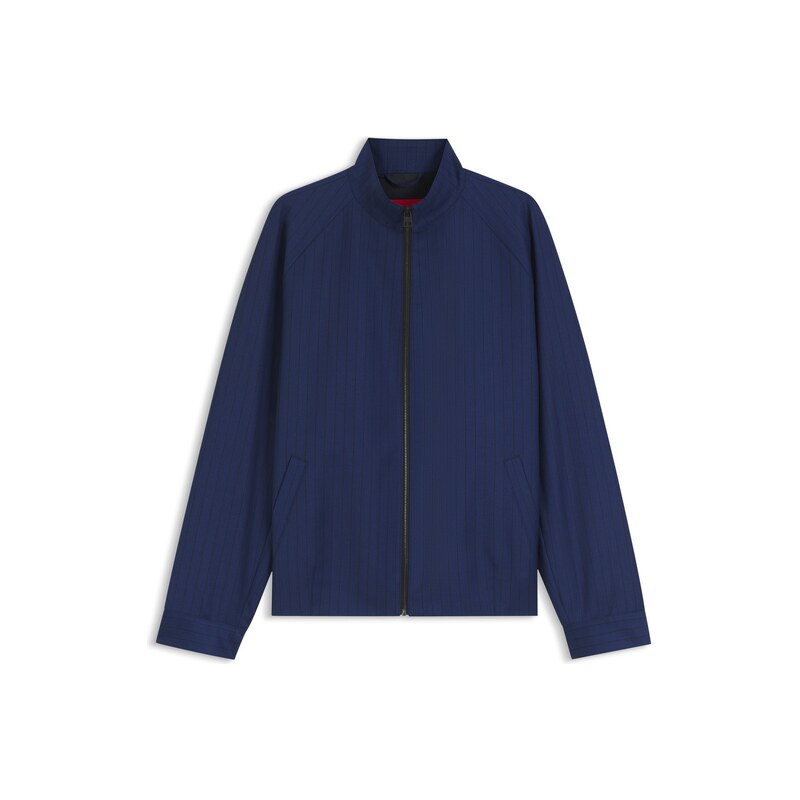 HUGO Slim-fit jacket in chalk-striped virgin wool